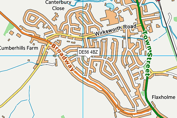 DE56 4BZ map - OS VectorMap District (Ordnance Survey)