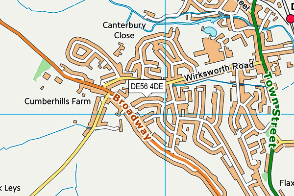 DE56 4DE map - OS VectorMap District (Ordnance Survey)