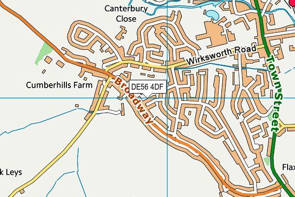 DE56 4DF map - OS VectorMap District (Ordnance Survey)