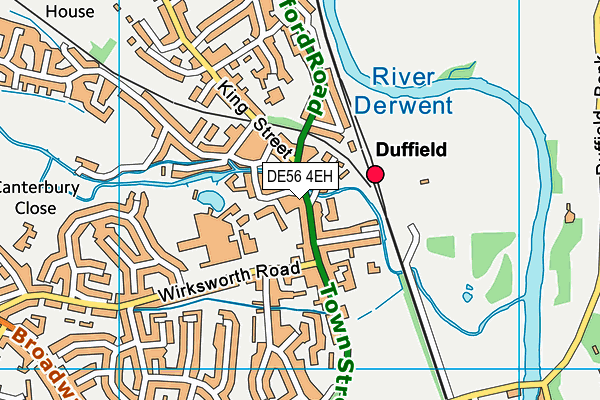 Duffield Squash Club map (DE56 4EH) - OS VectorMap District (Ordnance Survey)
