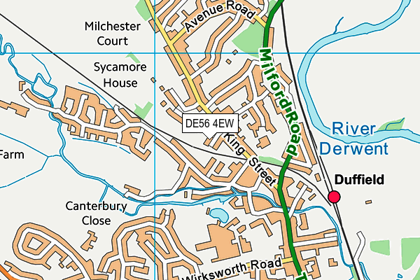 DE56 4EW map - OS VectorMap District (Ordnance Survey)