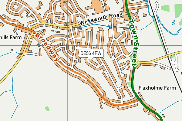 DE56 4FW map - OS VectorMap District (Ordnance Survey)