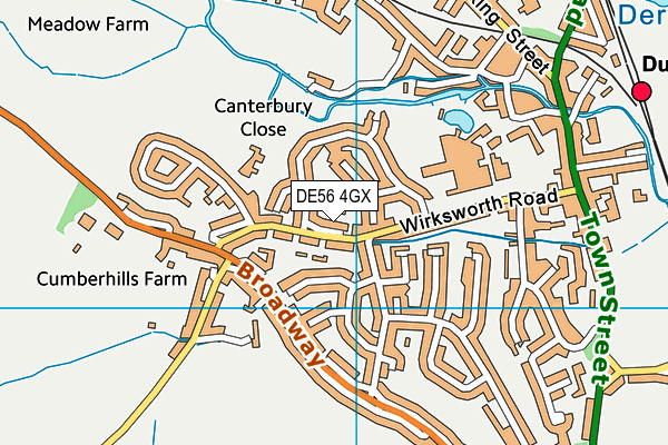 DE56 4GX map - OS VectorMap District (Ordnance Survey)
