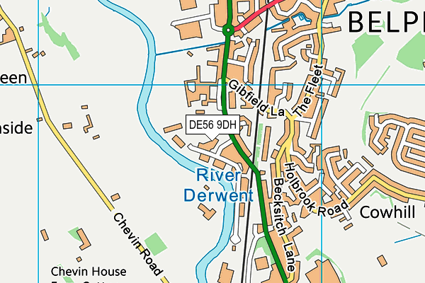 DE56 9DH map - OS VectorMap District (Ordnance Survey)