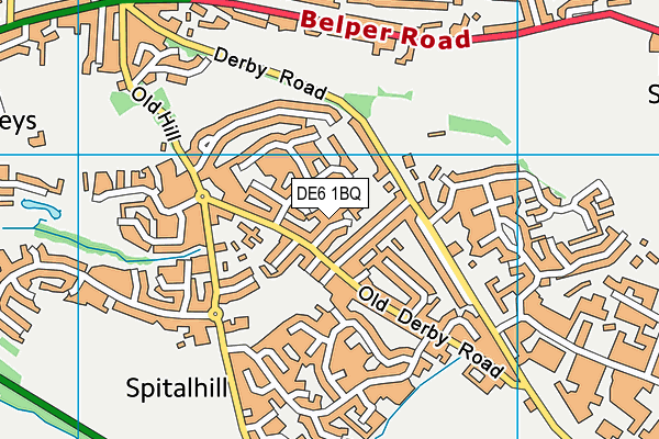 DE6 1BQ map - OS VectorMap District (Ordnance Survey)