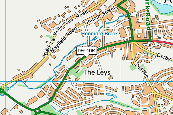 Ashbourne Leisure Centre map (DE6 1DR) - OS VectorMap District (Ordnance Survey)