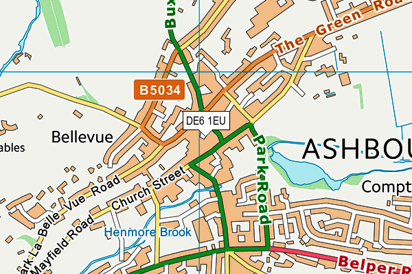 DE6 1EU map - OS VectorMap District (Ordnance Survey)