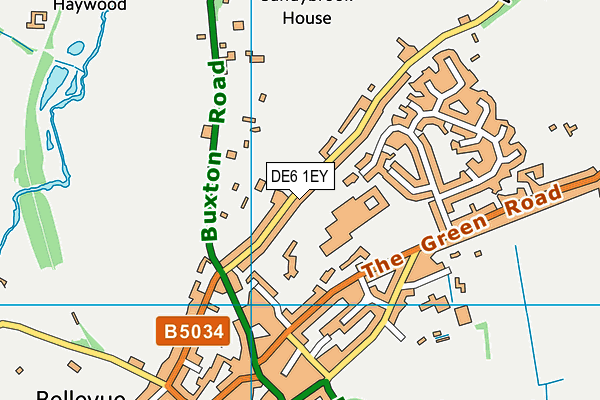 DE6 1EY map - OS VectorMap District (Ordnance Survey)