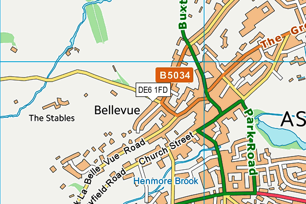 DE6 1FD map - OS VectorMap District (Ordnance Survey)