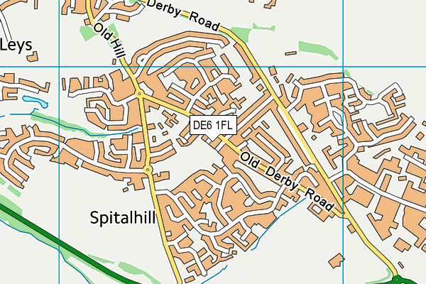 DE6 1FL map - OS VectorMap District (Ordnance Survey)