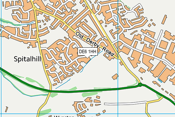 DE6 1HH map - OS VectorMap District (Ordnance Survey)