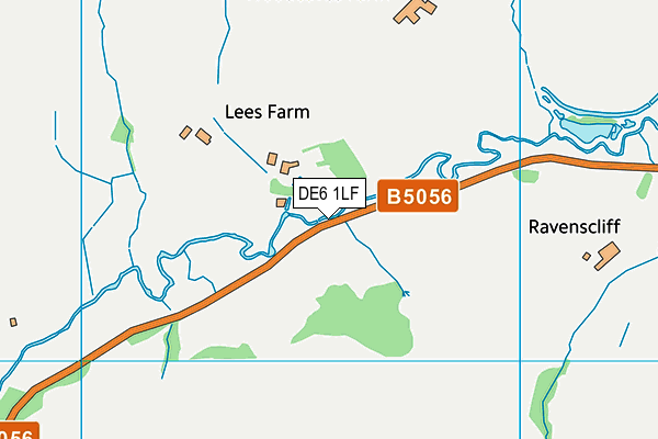 DE6 1LF map - OS VectorMap District (Ordnance Survey)
