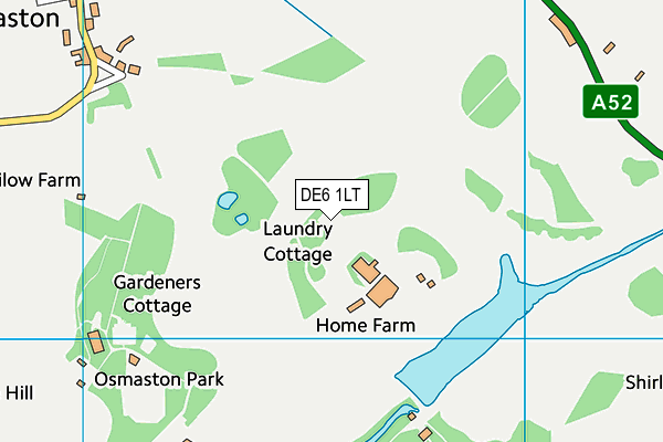 DE6 1LT map - OS VectorMap District (Ordnance Survey)