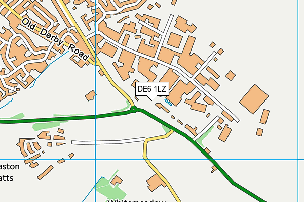 DE6 1LZ map - OS VectorMap District (Ordnance Survey)