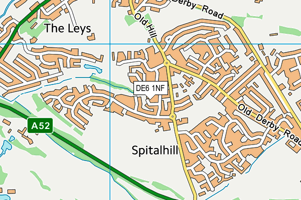 DE6 1NF map - OS VectorMap District (Ordnance Survey)