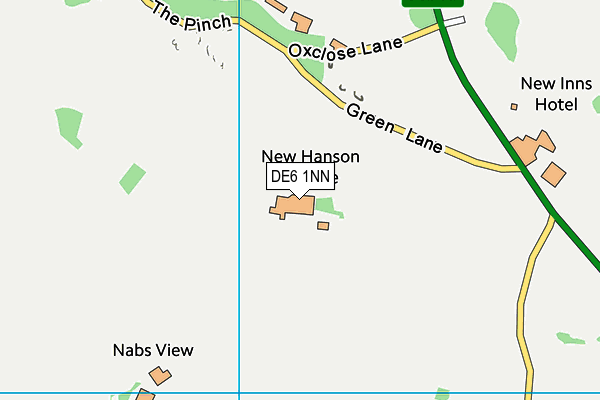 DE6 1NN map - OS VectorMap District (Ordnance Survey)
