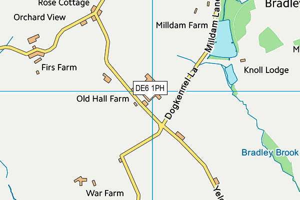 DE6 1PH map - OS VectorMap District (Ordnance Survey)