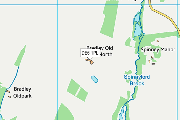 DE6 1PL map - OS VectorMap District (Ordnance Survey)