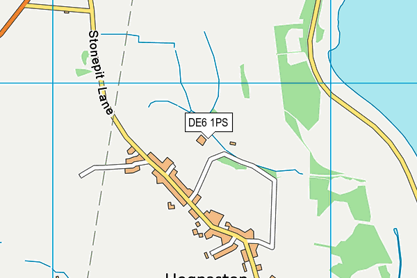 DE6 1PS map - OS VectorMap District (Ordnance Survey)