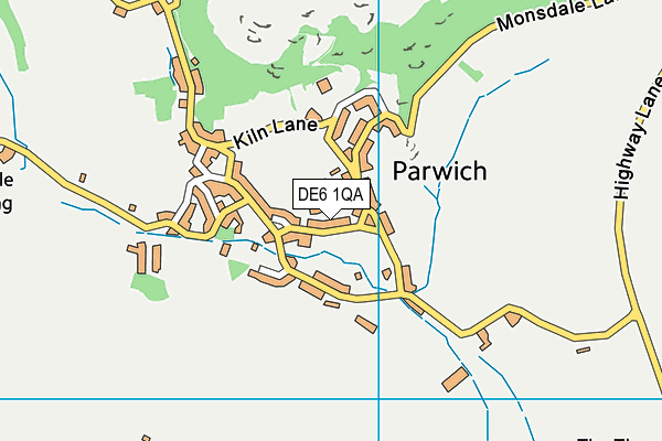 Parsons Croft map (DE6 1QA) - OS VectorMap District (Ordnance Survey)