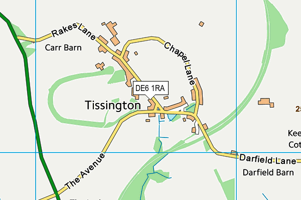 DE6 1RA map - OS VectorMap District (Ordnance Survey)