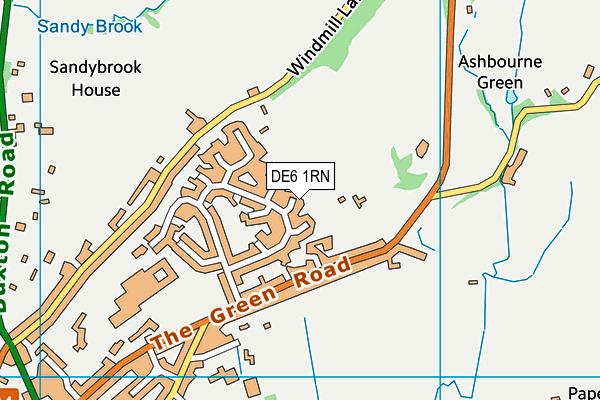 DE6 1RN map - OS VectorMap District (Ordnance Survey)