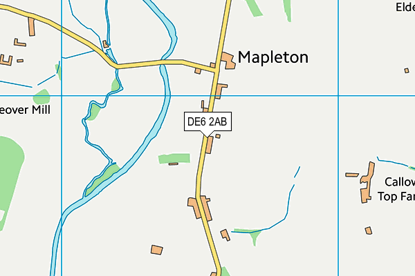 Mappleton Village Social Club map (DE6 2AB) - OS VectorMap District (Ordnance Survey)