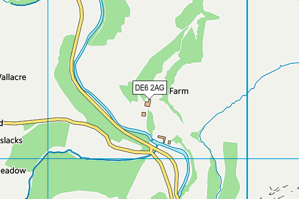 DE6 2AG map - OS VectorMap District (Ordnance Survey)