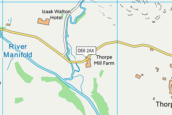 DE6 2AX map - OS VectorMap District (Ordnance Survey)
