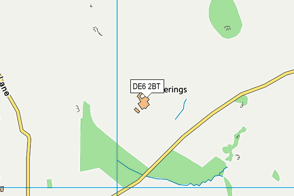 DE6 2BT map - OS VectorMap District (Ordnance Survey)