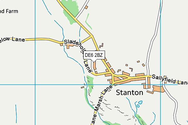 DE6 2BZ map - OS VectorMap District (Ordnance Survey)