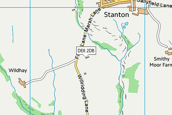 DE6 2DB map - OS VectorMap District (Ordnance Survey)