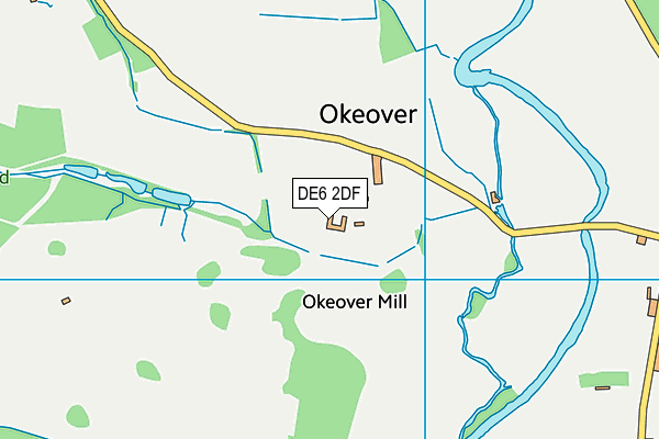 DE6 2DF map - OS VectorMap District (Ordnance Survey)