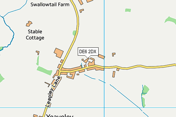 DE6 2DX map - OS VectorMap District (Ordnance Survey)