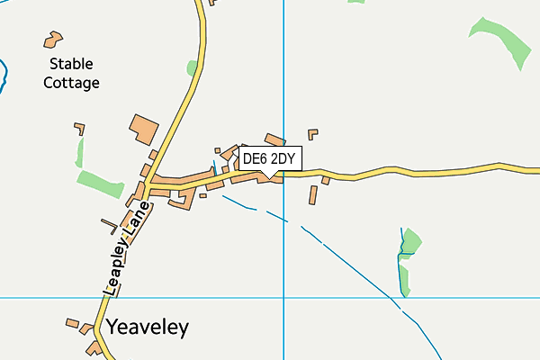DE6 2DY map - OS VectorMap District (Ordnance Survey)