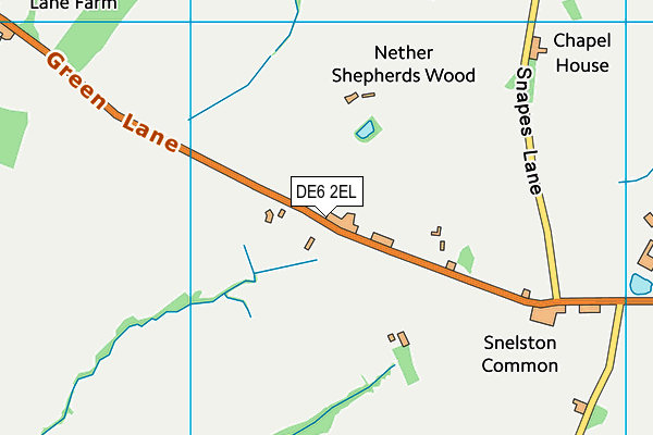 DE6 2EL map - OS VectorMap District (Ordnance Survey)