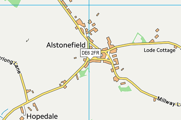 DE6 2FR map - OS VectorMap District (Ordnance Survey)