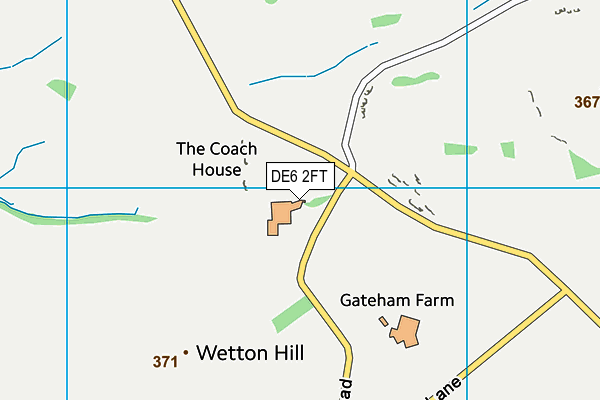 DE6 2FT map - OS VectorMap District (Ordnance Survey)