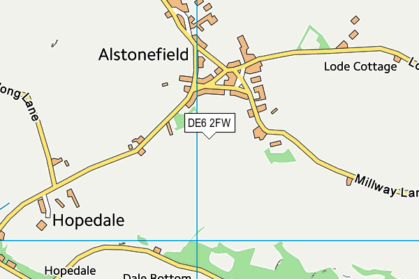 DE6 2FW map - OS VectorMap District (Ordnance Survey)
