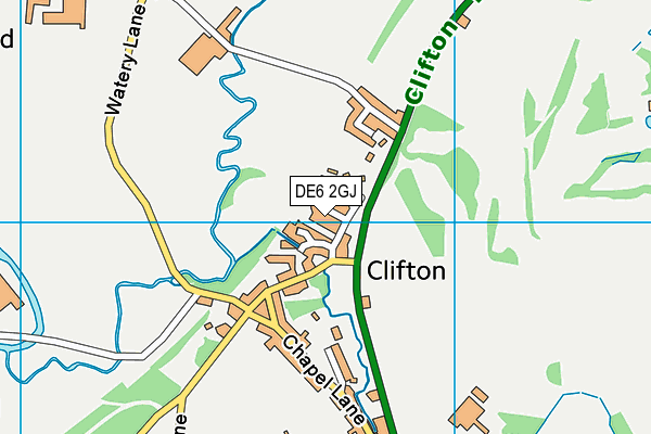Clifton CofE Primary School map (DE6 2GJ) - OS VectorMap District (Ordnance Survey)