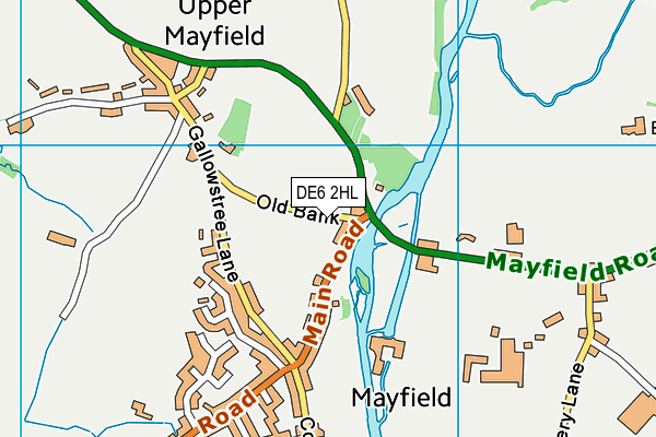 DE6 2HL map - OS VectorMap District (Ordnance Survey)
