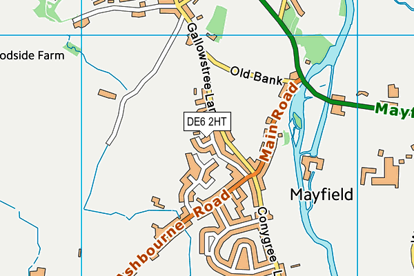 DE6 2HT map - OS VectorMap District (Ordnance Survey)