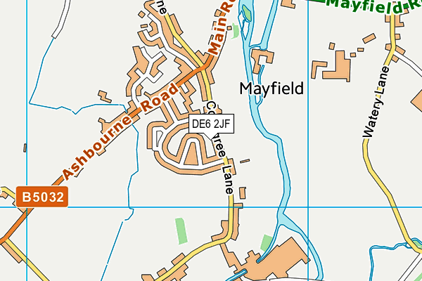 DE6 2JF map - OS VectorMap District (Ordnance Survey)