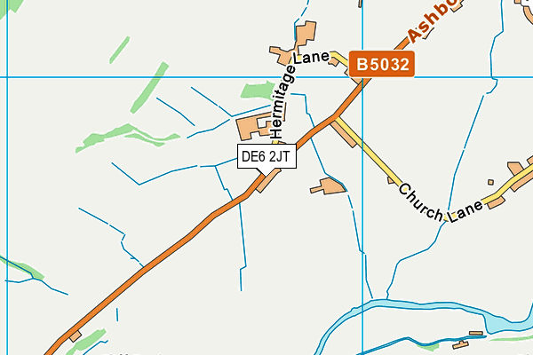 DE6 2JT map - OS VectorMap District (Ordnance Survey)