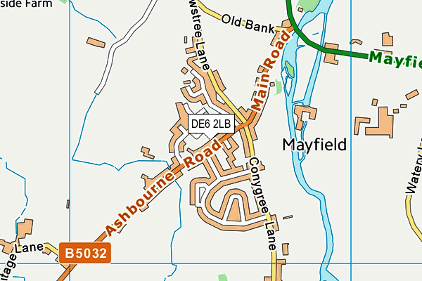 DE6 2LB map - OS VectorMap District (Ordnance Survey)
