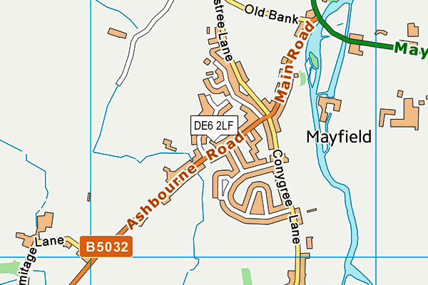 DE6 2LF map - OS VectorMap District (Ordnance Survey)