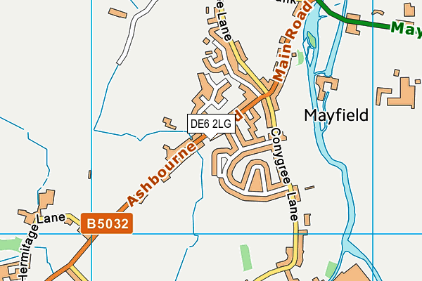 DE6 2LG map - OS VectorMap District (Ordnance Survey)