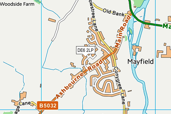 DE6 2LP map - OS VectorMap District (Ordnance Survey)