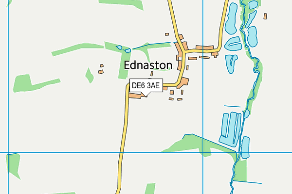 DE6 3AE map - OS VectorMap District (Ordnance Survey)