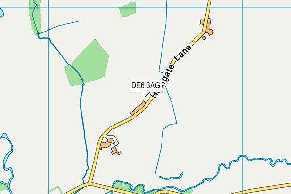 DE6 3AG map - OS VectorMap District (Ordnance Survey)